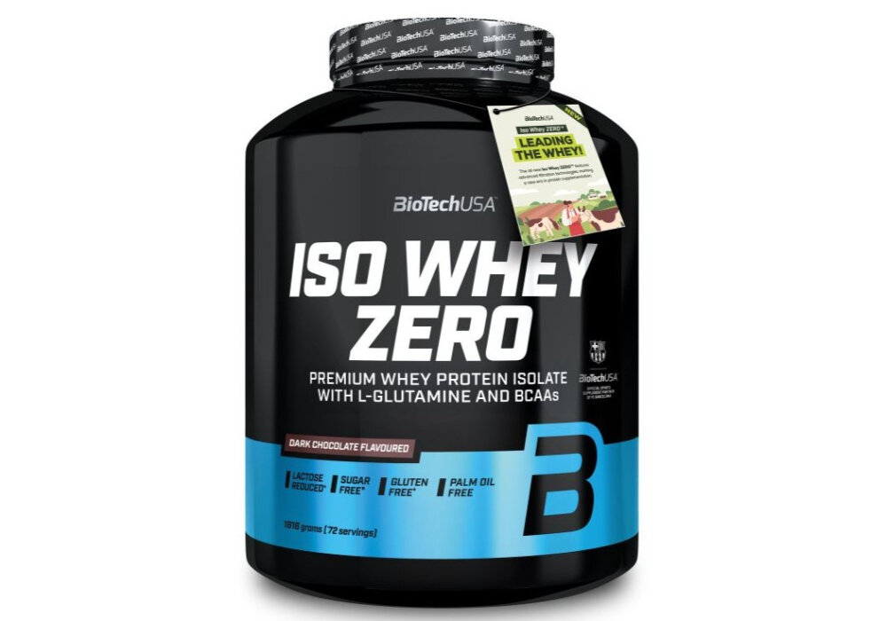 Odżywka białkowa BIOTECH Iso Whey Zero Ciemna czekolada (1816 g) Bez cukru