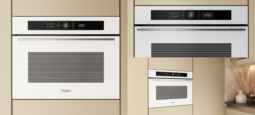 KUCHNIA MIKROFALOWA WHIRLPOOL WMW57DHMW wizualizacja wygląd styl szczegóły elementy design kolekcja W Collection Kitchen Suite intuicyjne funkcje przemyślana przestrzeń łatwe wydajne gotowanie łatwa instalacja styl elegancja minimalizm