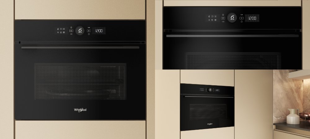 KUCHNIA MIKROFALOWA WHIRLPOOL WMW57DMB wizualizacja wygląd styl szczegóły elementy design kolekcja W Collection Kitchen Suite intuicyjne funkcje przemyślana przestrzeń łatwe wydajne gotowanie łatwa instalacja styl elegancja minimalizm