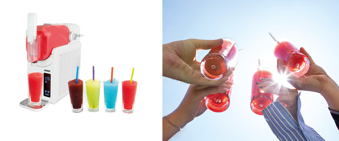 Maszynka do slushy i lodów UNOLD Slush Susi 48940 Szybkie orzeźwienie w domu pyszne, mrożone desery czas wbudowany kompresor moc składniki owocowe slushie, mleczny shake czy orzeźwiający koktajl 5 programów i przygotuj ulubiony napój