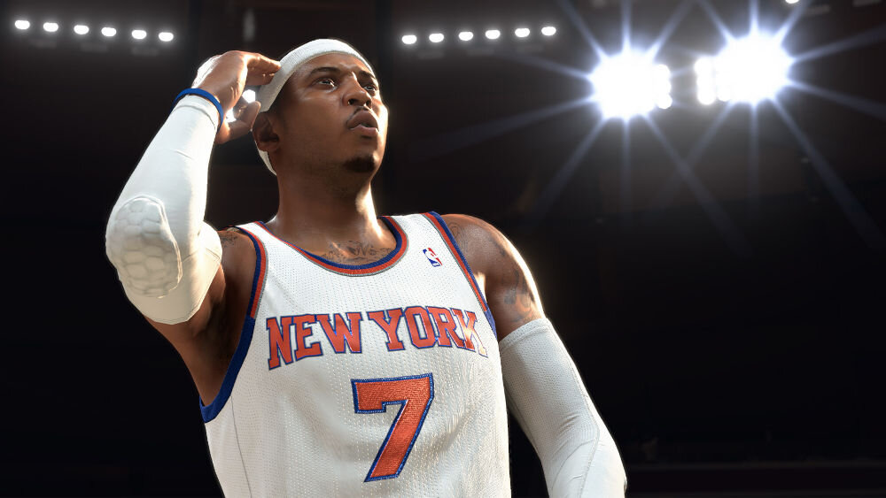 NBA 2K26 Gra PS5
						prezentacja urywku z gry mężczyzna na boisku mechaniki pomagają oddawać celne rzuty kontrola nad wynikiem