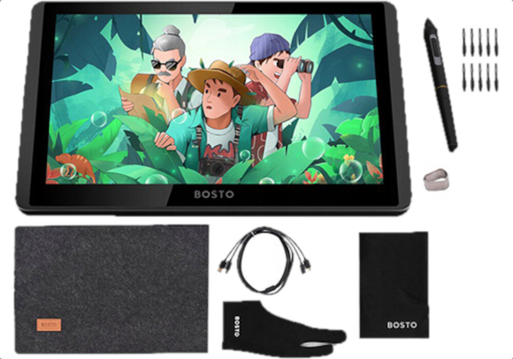 Tablet graficzny BOSTO BT-12HD-A zestaw akcesoria