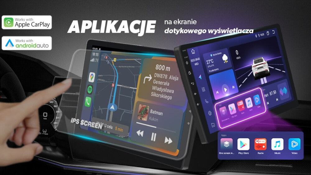 Radio samochodowe VORDON HX-100 - ekran