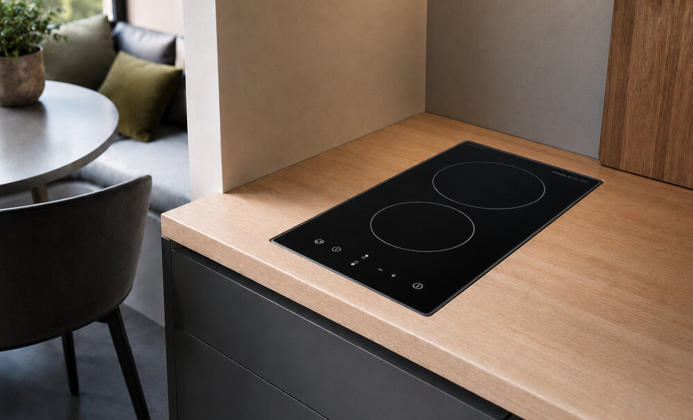 PŁYTA CERAMICZNA PHILCO PHS 3020 TC Płyta ceramiczna została estetycznie zintegrowana z blatem kuchennym. Smukła konstrukcja dobrze komponuje się z zabudową