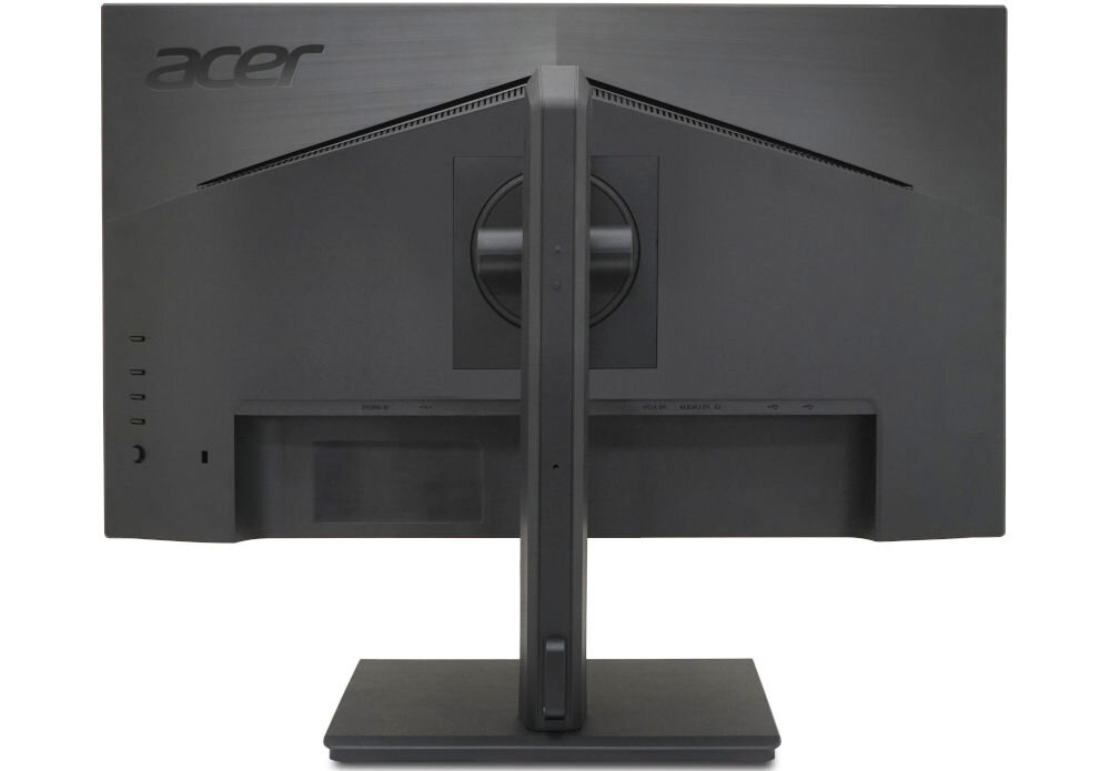 Monitor ACER Vero B277GBMIPRZX 27 cali 1920x1080px IPS 120Hz 4 [GTG] prezentacja monitora od tyłu na białym tle VESA 100 mm łatwe stabilne przymocowanie oszczędność miejsca uchwyt biurkowy VESA zwiększa powierzchnię roboczą dopasowanie ustawienia ekranu organizacja pracy