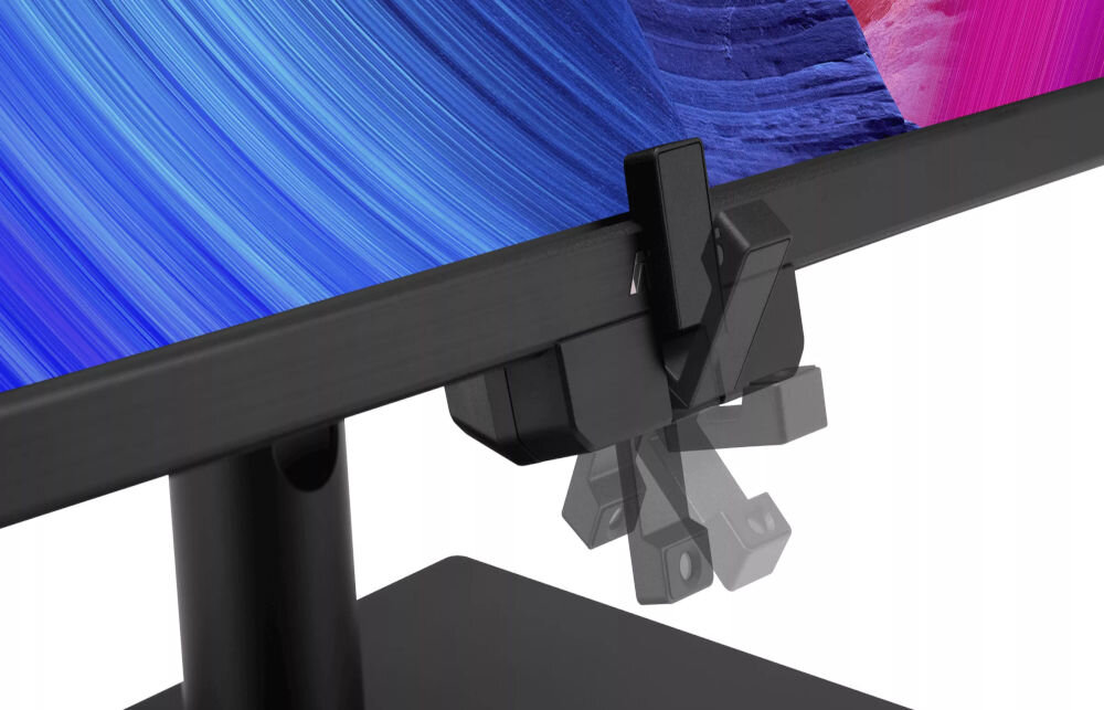 Monitor ASUS ProArt PA32UCE 31.5 cala 3840x2160px IPS zbliżenie na kolorymetr na białym tle napęd silnikowy wsparcie procesu automatycznej kalibracji kompatybilny z różnymi systemami operacyjnymi