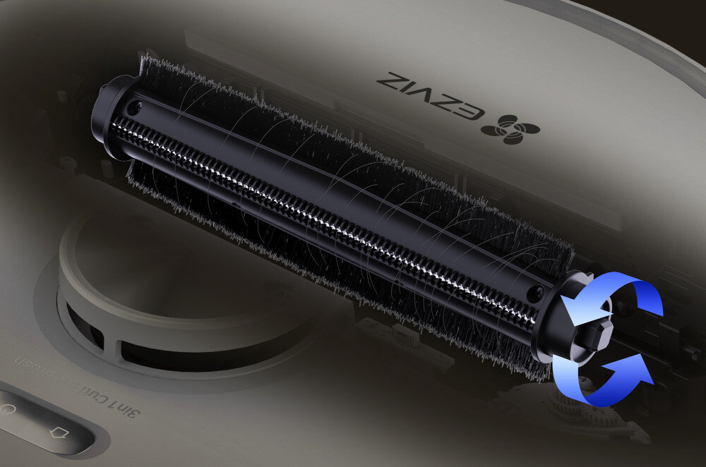 Robot sprzątający EZVIZ RE5S Plus Szczotka CutFree 3 w 1 z myślą o dogłębnym zbieraniu zanieczyszczeń czyszczenie