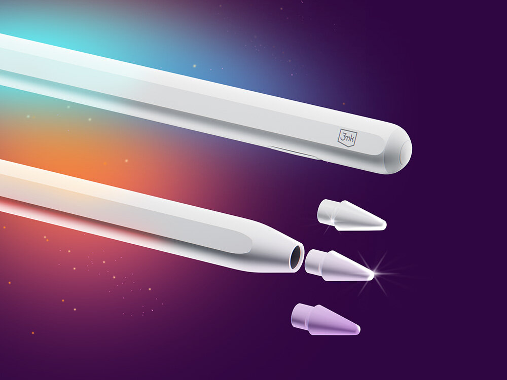3MK Wonder Pen dwóm wymiennym końcówkom dołączonym do zestawu dwóm wymiennym końcówkom