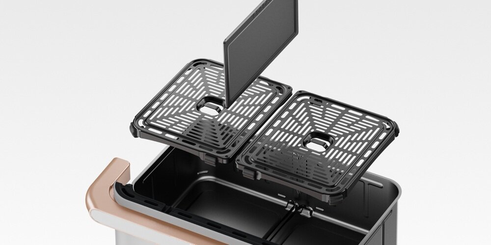 Air Fryer Frytkownica beztłuszczowa COSORI CAF-TF101S-WEUR Dual Blaze TwinFry duża ilość jedzenia jednocześnie, łatwe dzielenie na dwa kosze, dwa dania jednocześnie