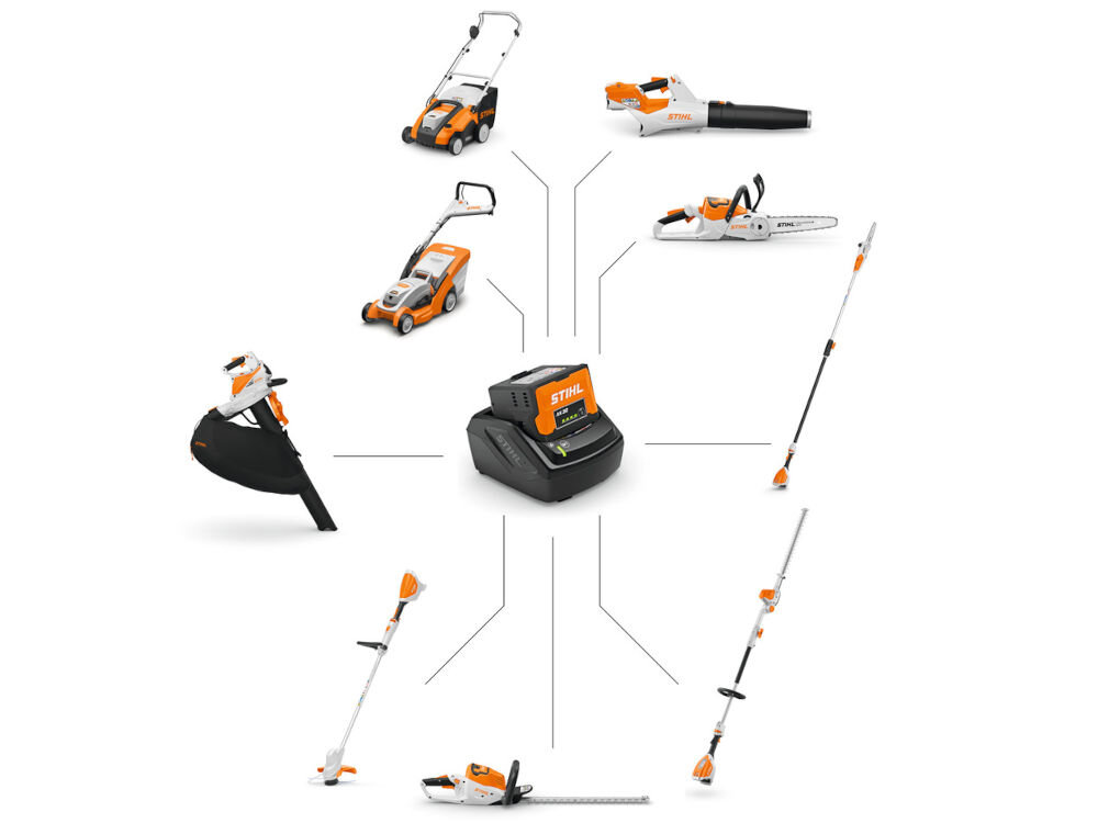 Akumulator STIHL AK 30 S 5Ah 36V, System STIHL AK: akumulator AK 30 S kompatybilny z wieloma narzędziami, system, dmuchawa, kosiarka, pilarka
