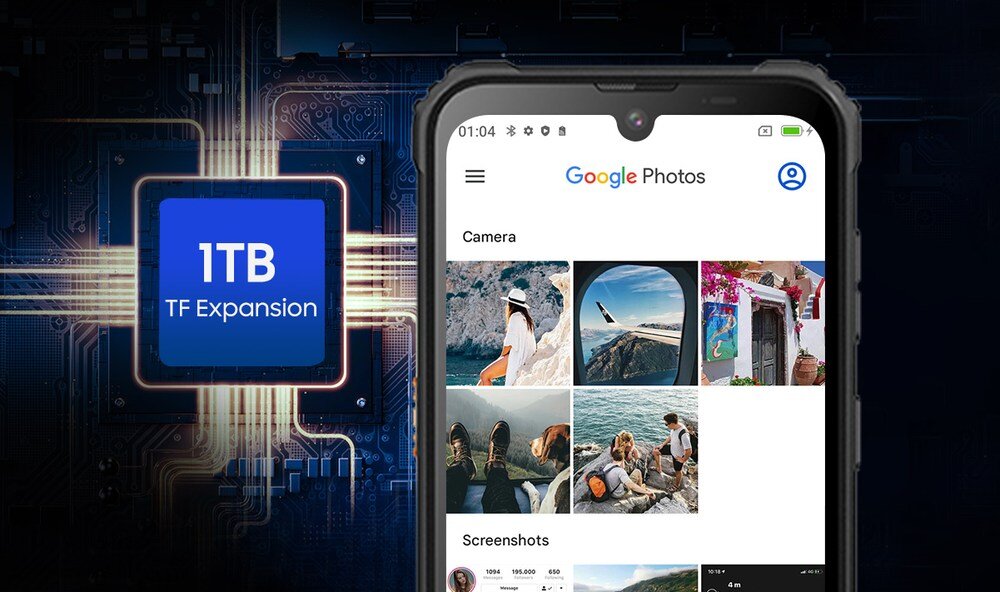 Smartfon BLACKVIEW BV5300 Plus 128 GB pamięci wewnętrznej  UFS 2.1 microSD  