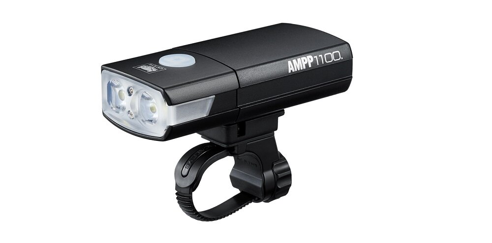 Lampka rowerowa CATEYE przednia AMPP 1100 widok ogólny skos