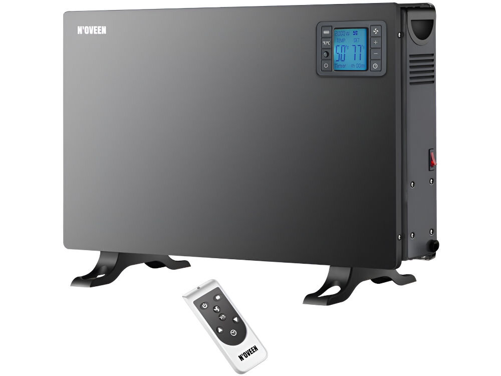 Grzejnik konwektorowy NOVEEN CH7100 elegancki stylowy design panel sterowania wyświetlacz LCD zaprogramowana temperatura moc grzania ciepło komfort zarządzanie temperaturą