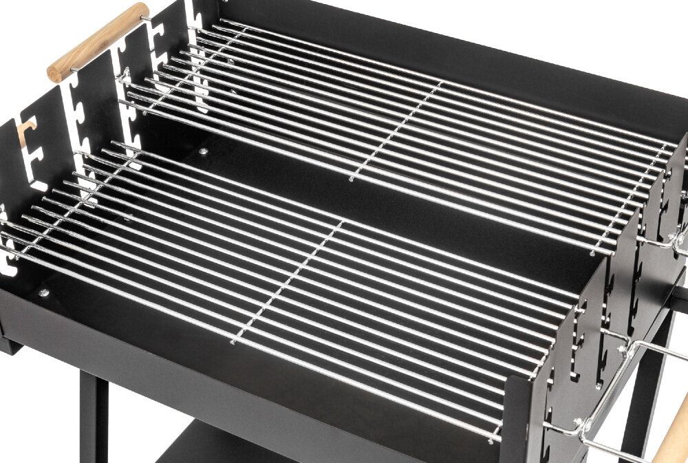 Grill węglowy MIRPOL MIR6045 dwa niezależne od siebie ruszty powierzchnia 58 x 20 cm