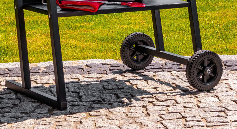 Grill węglowy MIRPOL MIR6045 dwa koła ustawić grilla w dowolnym miejscu