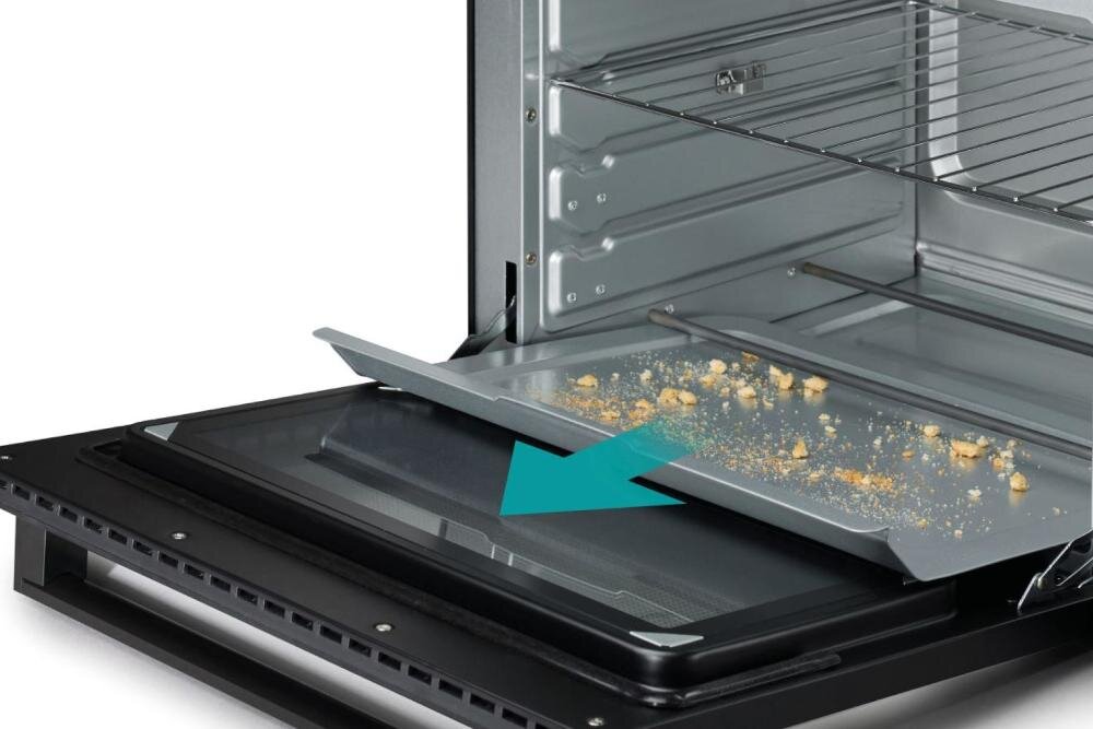 HISENSE HOM45M wysuwana taca okruchy tłuszcz resztki jedzenie piekarnik czyszczenie zapach potrawa