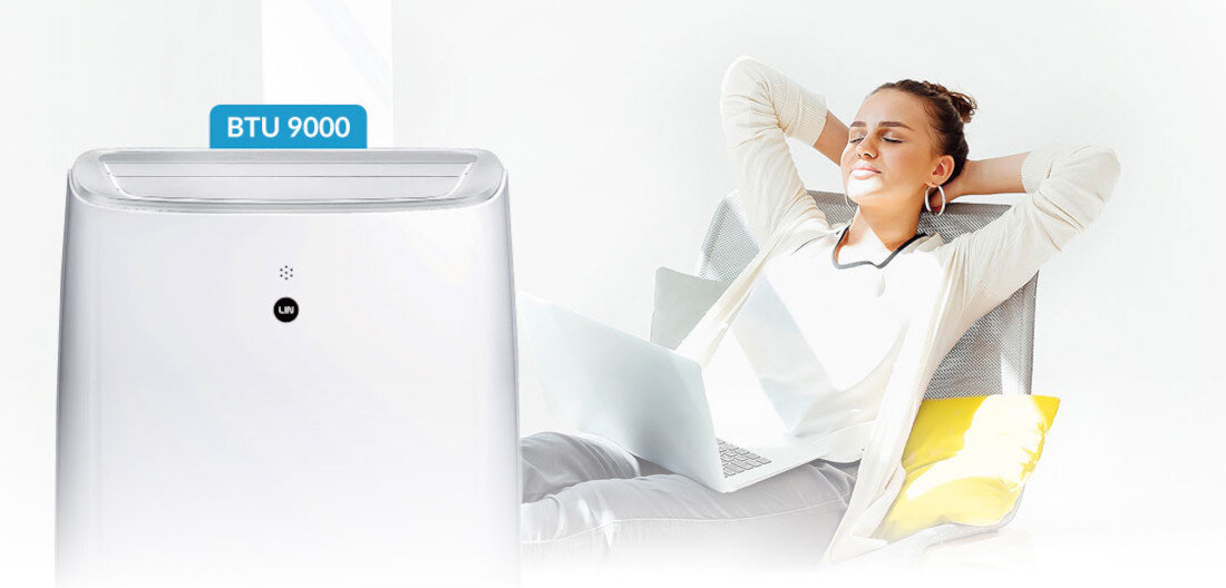 Klimatyzator LIN TAC-09CPB DL250 Mirage Biały pomieszczenie przeznaczenie możliwości funkcjonalne rozwiązanie chłodzeniu, cyrkulacji i osuszaniu dostosowanie trzy tryby działania Moc chłodzenia szybkie schłodzenie powietrza klasa energetyczna A