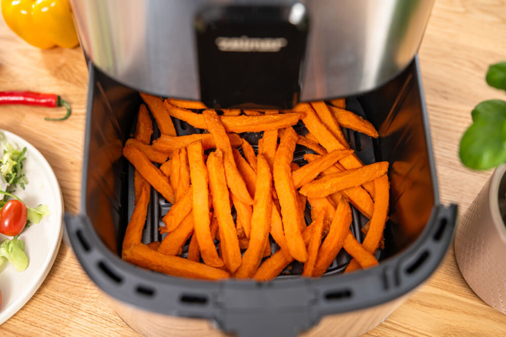 Air Fryer Frytkownica beztłuszczowa ZELMER ZAF6000 rozmiar na wspólne posiłki porcje pojemność wygoda komfort