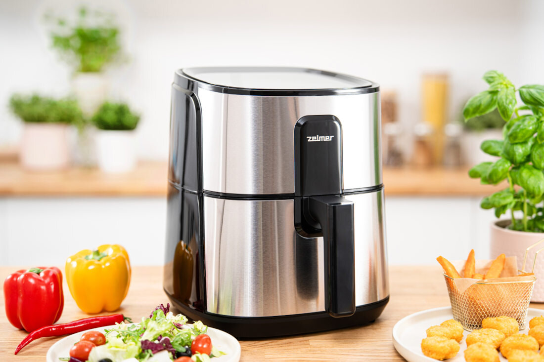 Air Fryer Frytkownica beztłuszczowa ZELMER ZAF6000 Łatwa i wygodna obsługa dotykowy panel sterowania kontrola jedno dotknięcie