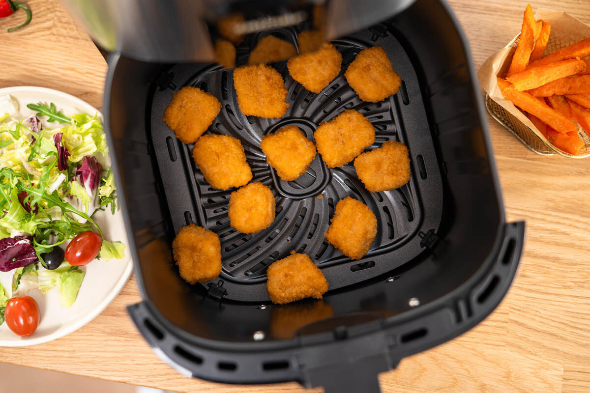 Air Fryer Frytkownica beztłuszczowa ZELMER ZAF6000 6 automatycznych programów  frytek, mięsa, kurczaka, ciasta, ryby i warzyw wystarczy jedno dotknięcie