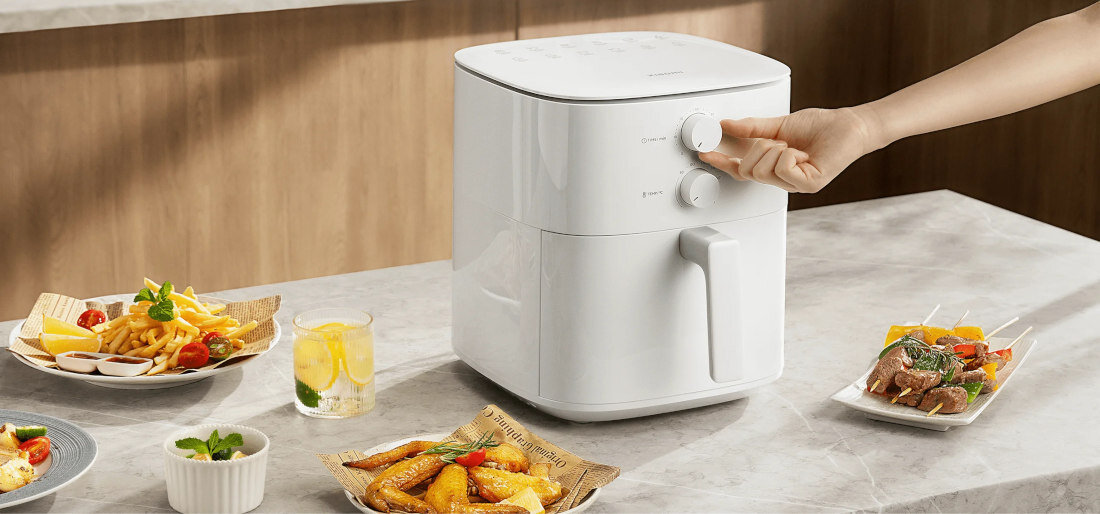 Frytkownica beztłuszczowa XIAOMI Essential 56655 Air Fryer Wysoka moc szybkie gotowanie moc temperatura zakres timer kontrola proces gotowanie czas