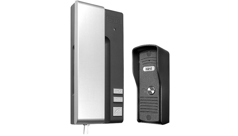 Domofon EURA Uno ADP-30A3 analogowy zestaw klasycznym elegancki wygląd moduł zewnętrzna bramofon moduł wewnętrzy unifon prostota obsługi i montażu