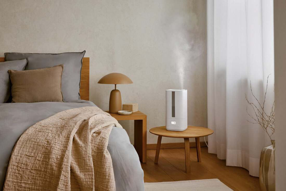 Nawilżacz ultradźwiękowy STADLER FORM Oliwier Biały wygląd prezentacja wizualizacja design Klimat w każdym wnętrzu