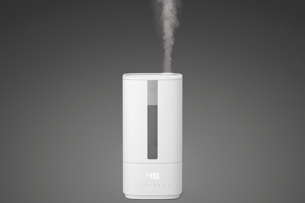 Nawilżacz ultradźwiękowy STADLER FORM Oliwier Biały Stabilna wilgotność System Adaptive Humidity™ dopasowanie praca powietrze