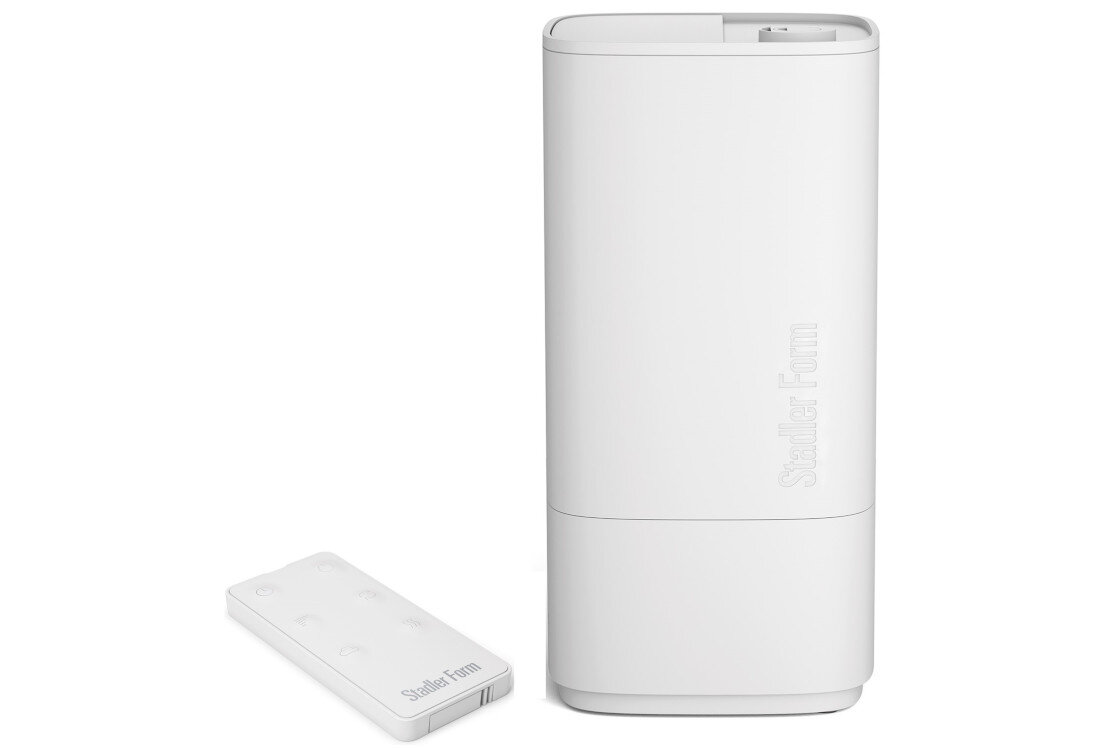 Nawilżacz ultradźwiękowy STADLER FORM Oliwier Biały Elegancja i funkcjonalność Smukła, lekka konstrukcja w bieli Dołączony pilot Prosta kontrola wygoda komfort