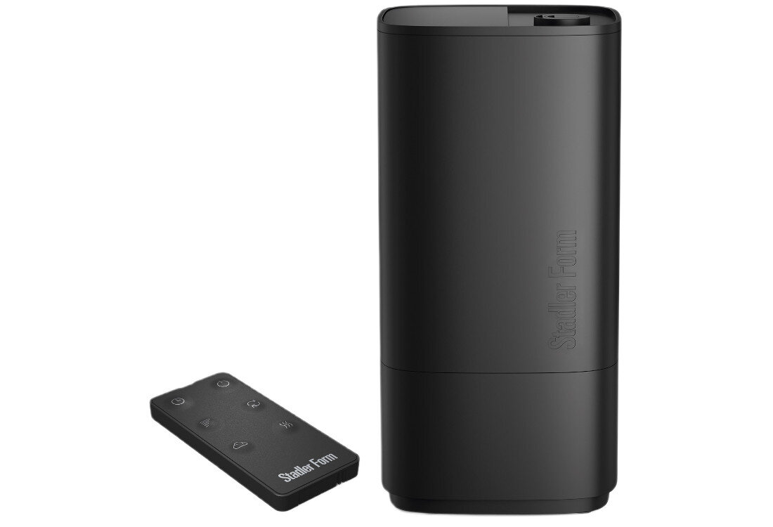 Nawilżacz ultradźwiękowy STADLER FORM Oliwier Czarny Elegancja i funkcjonalność Smukła, lekka konstrukcja w czerni Dołączony pilot Prosta kontrola wygoda komfort