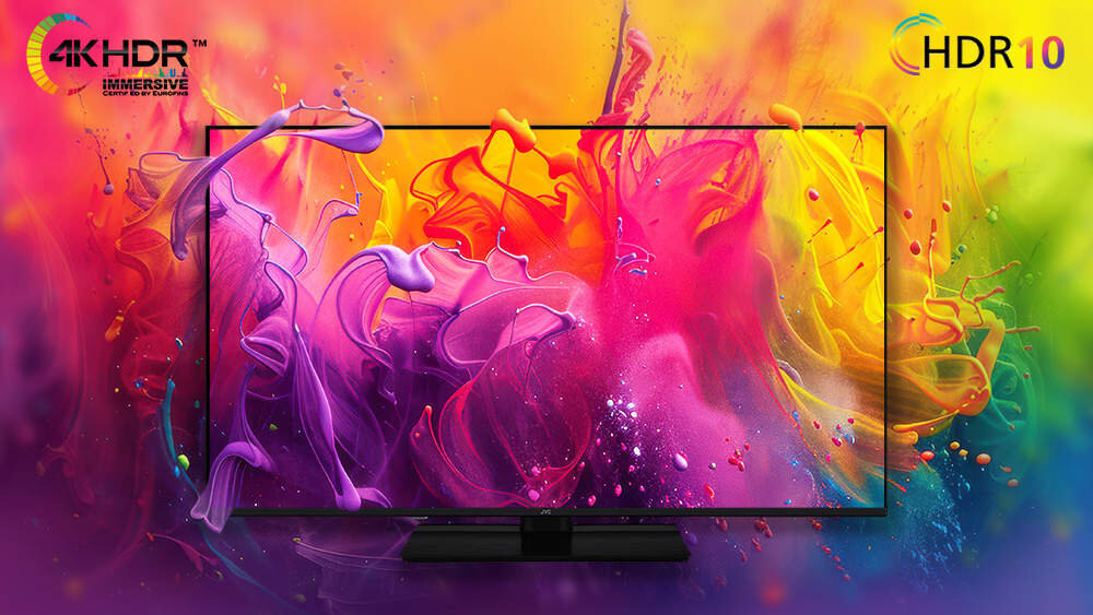 JVC LT-50VD7500 rozdzielczość 4K UHD HDR10 jasnych i ciemnych partiach obrazu - kolorowy obraz hdr10