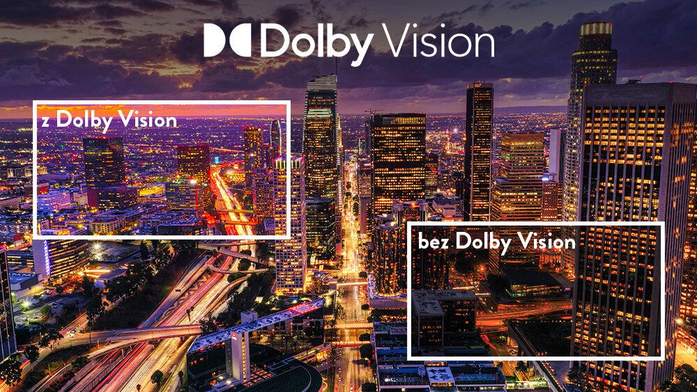 JVC LT-50VD7500 Dolby Vision dynamicznie dostosowuje kontrast i kolory- porównanie z dolby i bez