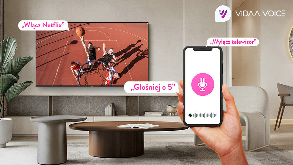 JVC LT-50VDQ7500  aplikacji VIDAA na smartfonie - telefon z asystentem głosowym