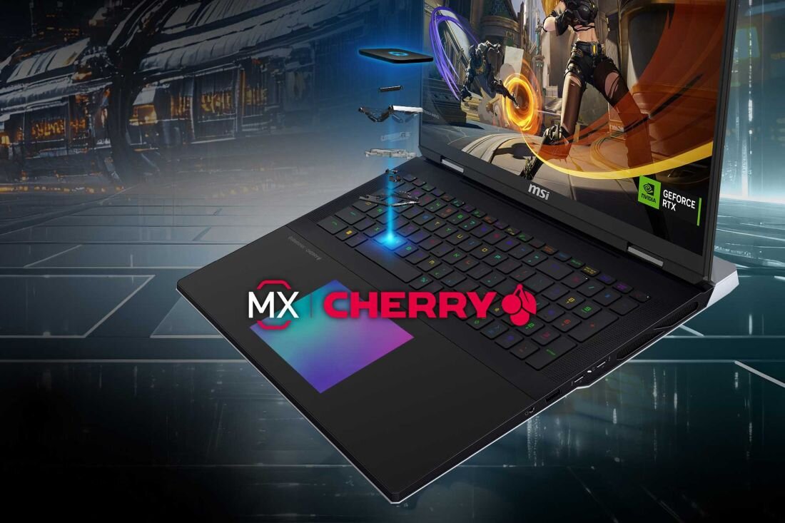 Laptop MSI Titan 18 HX AI - Laptop gamingowy z logiem Cherry MX, wydajne urządzenie dla graczy – niskoprofilowa klawiatura Cherry MX Ultra Low Profile