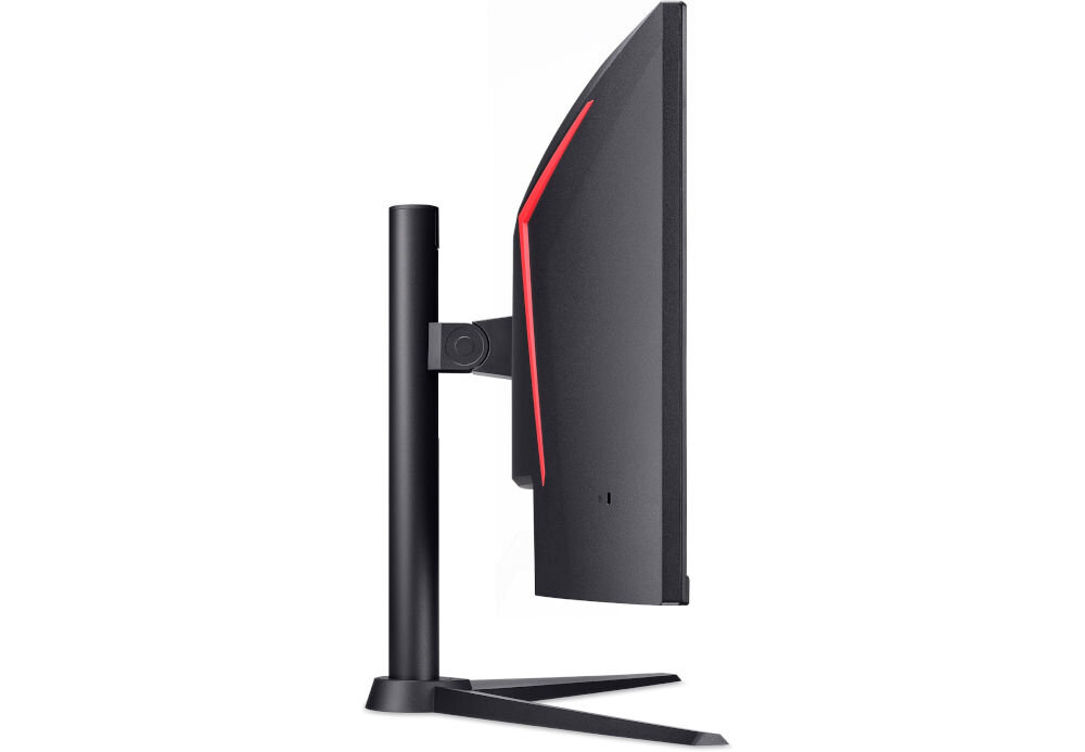 ACER Nitro XZ340CURX0bmiiphx 34 cali 3440x1440px 200Hz 1 ms [VRB] Curved prezentacja monitora od boku na białym tle dwa głośniki 2W bez potrzeby podłączania dodatkowego sprzętu audio