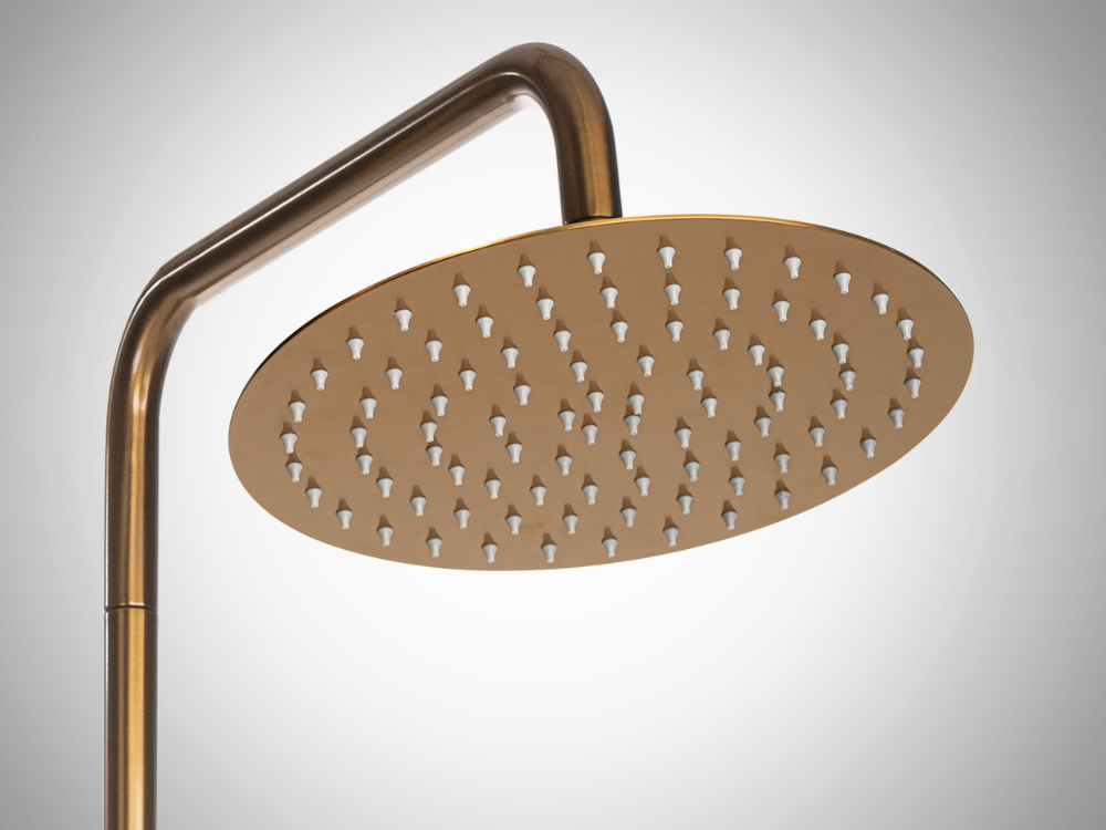 DESZCZOWNIA Z BATERIĄ INVENA NERI PLUS AU-P9-B14-L MIEDŹ Deszczownica wypustki silikonowe dysze wydajność ochrona przed kamieniem