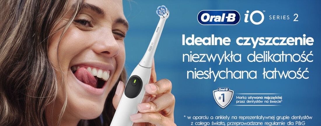 Szczoteczka magnetyczna ORAL-B IO 2 Biały wygląd prezentacja design wizualizacja lifestyle