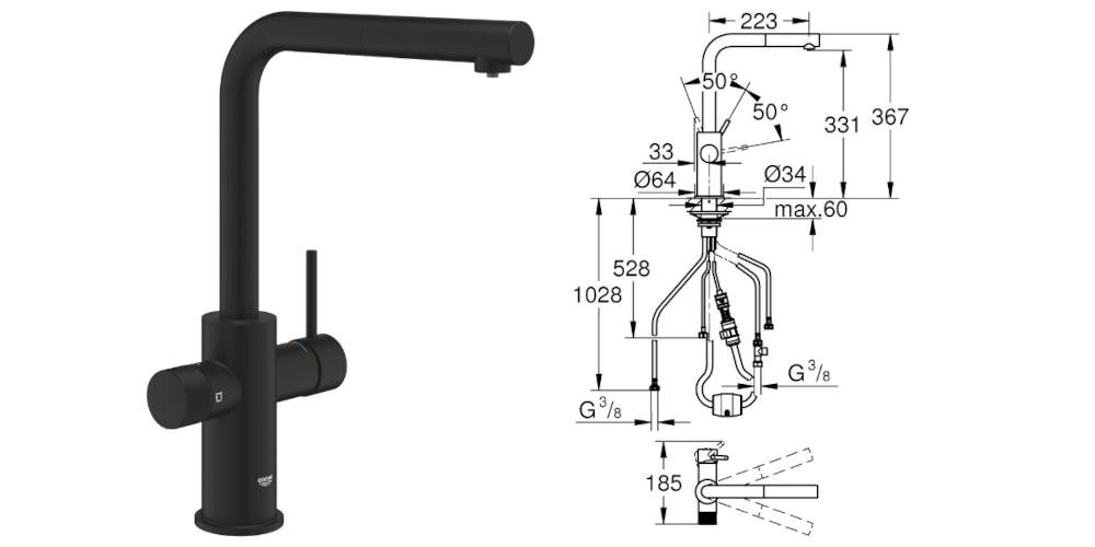 GROHE Blue Pure Minta 30590KF0 zestaw instrukcja gwarancja