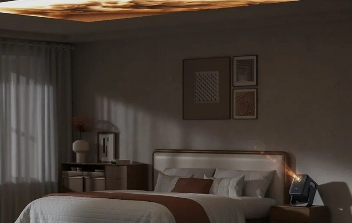 Stojak pod projektor WANBO Mozart Series Gimbal WBBA04 regulacja 150 stopni wygodne ustawienie, projektor stojący na szafce obok łóżka