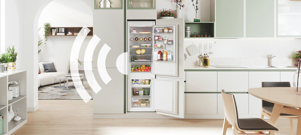 LODÓWKA CANDY CBT5518DW zdalne sterowanie aplikacja hOn wifi internet wygoda efektywność