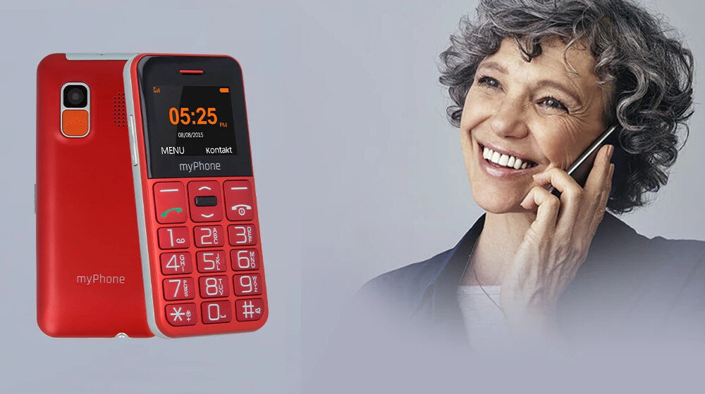 Telefon MYPHONE Halo Easy klasyka ekran waga konstrukcja telefon rozmowy