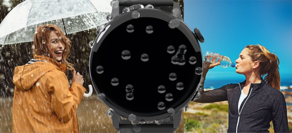 Smartwatch FOREVER Forevive 4 SB-350 ekran bateria czujniki zdrowie sport pasek ładowanie pojemność rozdzielczość łączność sterowanie krew puls rozmowy smartfon aplikacja