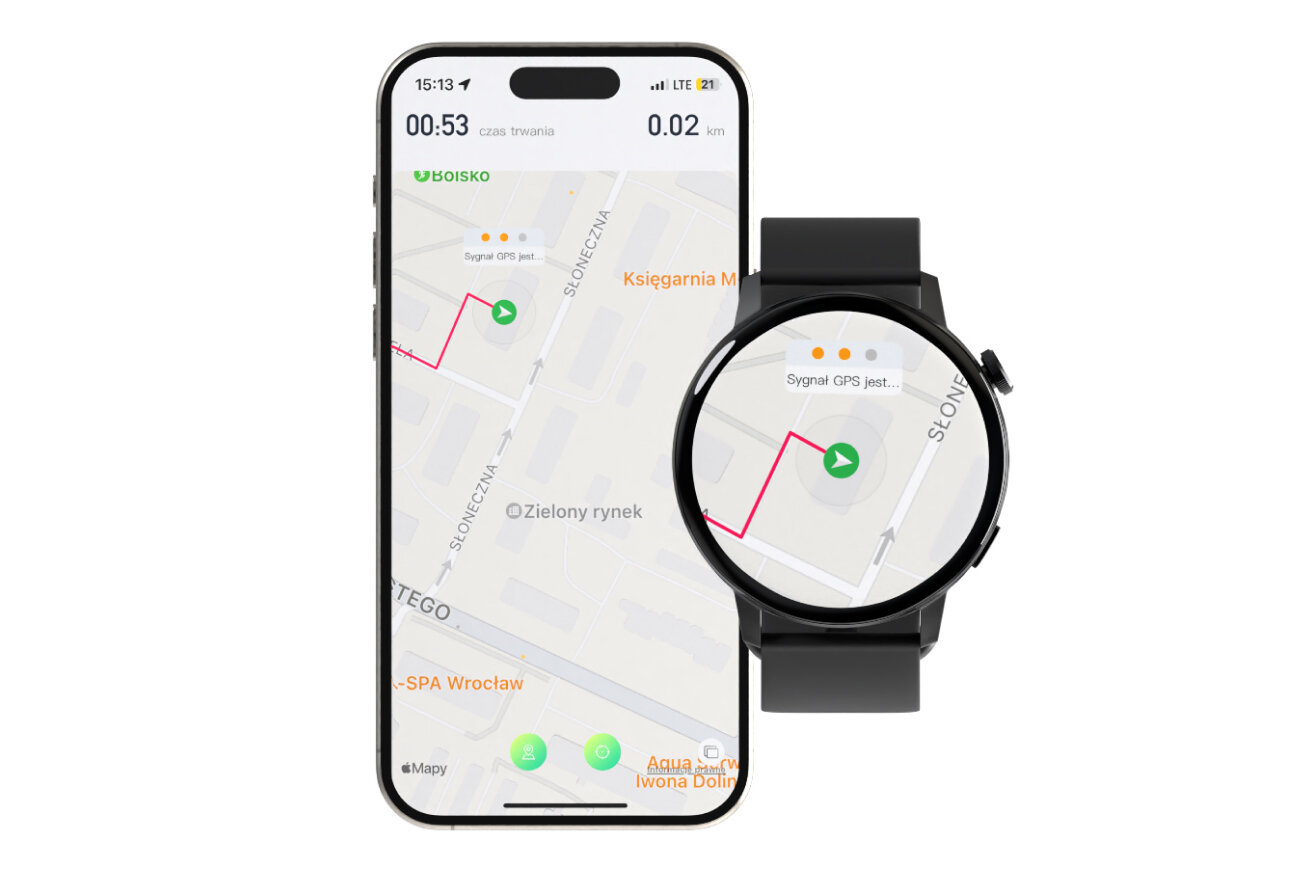 Smartwatch FOREVER Forevive 4 SB-350 ekran bateria czujniki zdrowie sport pasek ładowanie pojemność rozdzielczość łączność sterowanie krew puls rozmowy smartfon aplikacja