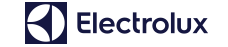Logo Electrolux w kolorze granatowym, składające się z symbolu i nazwy firmy.