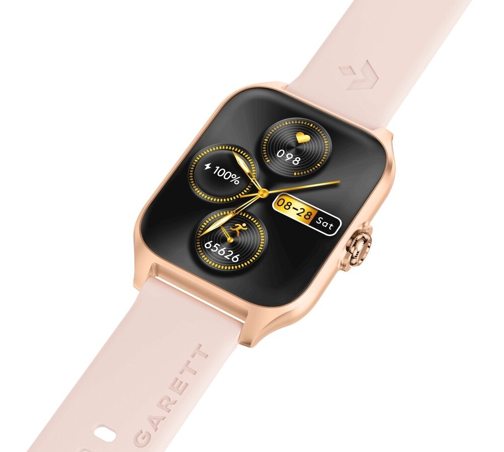 Smartwatch GARETT GRC Activity 2 ekran bateria czujniki zdrowie sport pasek ładowanie pojemność rozdzielczość łączność sterowanie krew puls rozmowy smartfon aplikacja