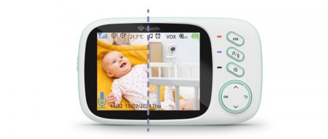 Jednostka rodzicielska do niani elektronicznej TRUELIFE NannyCam H32 Pro Nadzór na odległość zasięg kontrola