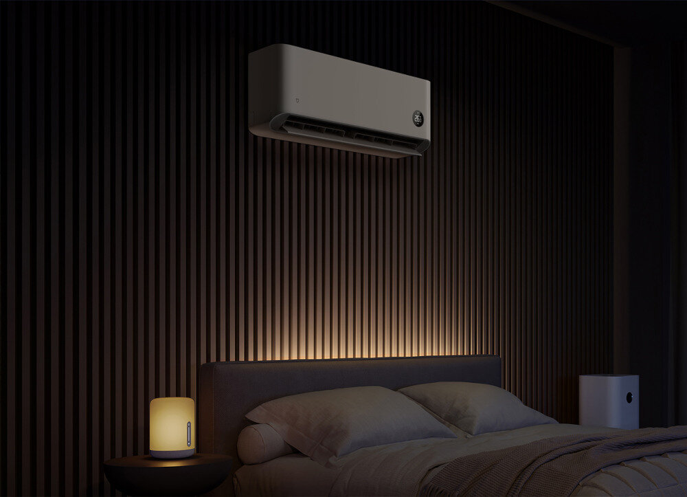 Klimatyzator Split, Pompa ciepła powietrze - powietrze XIAOMI Mijia Air Conditioner Pro Eco 2.6 kW ASH-09WO / N1C3-EU Cicha i inteligentna praca Silnik inwerterowy zoptymalizowany przepływ powietrza pracuje cicho poziom hałasu Tryby inteligentne automatyczne dostosowanie mocy do temperatury otoczenia kompatybilność aplikacja Mi Home łatwo sterować z poziomu smartfona harmonogramy parametry w czasie rzeczywistym