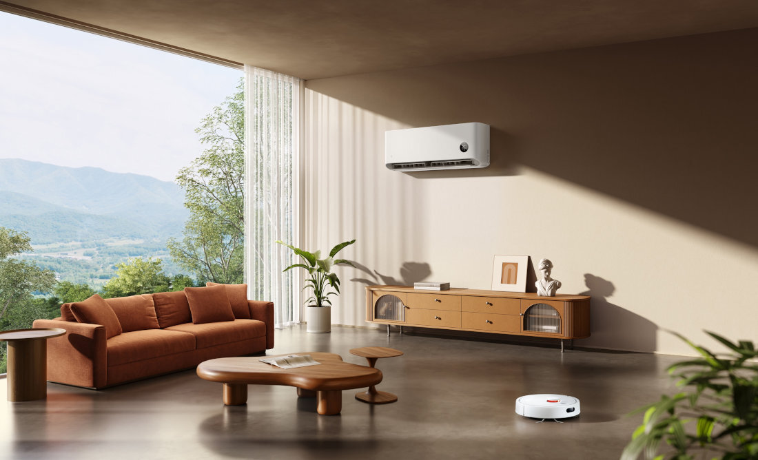 Klimatyzator Split, Pompa ciepła powietrze - powietrze XIAOMI Mijia Air Conditioner Pro Eco 3.5 kW ASH-12WO / N1C3-EU Elegancki design w każdym wnętrzu Smukła obudowa wymiary kolor kolorystyka łatwy montaż ukryty wyświetlacz LED przejrzystość i czytelność parametrów pracy