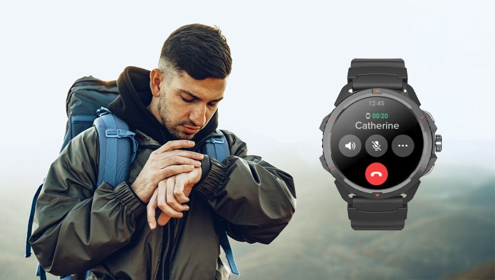 Smartwatch HAMMER Watch 2 niezawodnosc polaczenie funkcja bt calling powiadomienia wiadomosci aktualnosci