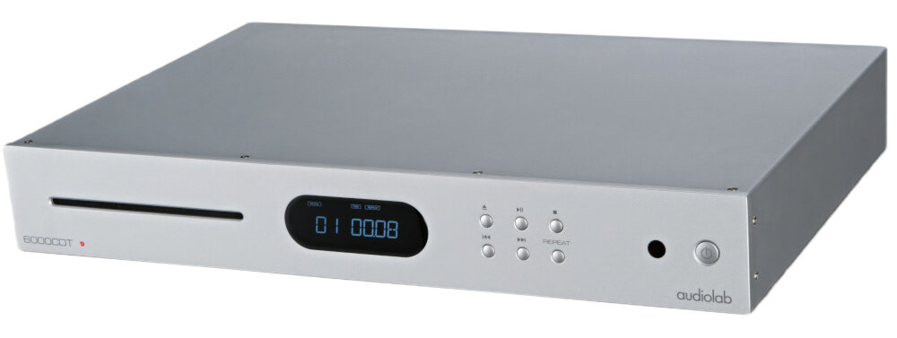 Odtwarzacz CD AUDIOLAB 6000 CDT czysty sygnał cyfrowy wyjście koncentryczne, odtwarzacz CD po skosie na białym tle